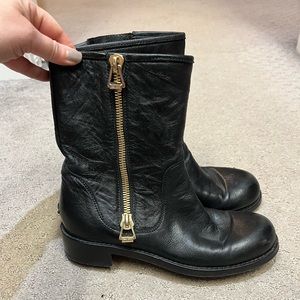 Jimmy Choo leather moto boots